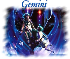 Romantic representation of the zodiac sign Gemini