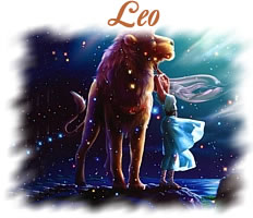 Romantic representation of the zodiac sign Leo