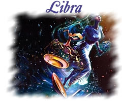 Romantic representation of the zodiac sign Libra