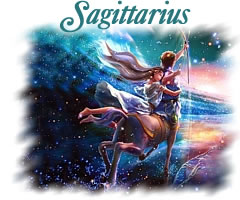 Romantic representation of the zodiac sign Sagittarius