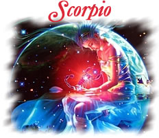 Romantic representation of the zodiac sign Scorpio